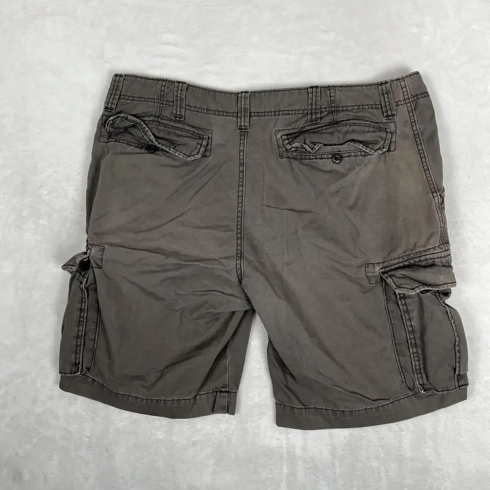 Old Navy Cargo Shorts Mens 38 Gray 10 Inseam Utility Pockets Y2K
